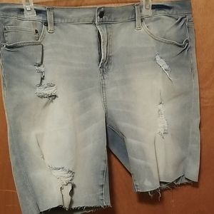 Mens Aeropastale Distressed Denim Shorts Size 38